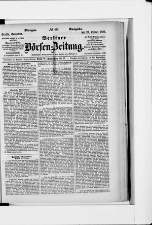 Berliner Börsen-Zeitung on Oct 23, 1886