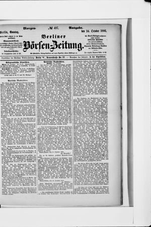 Berliner Börsen-Zeitung vom 24.10.1886