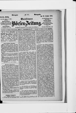 Berliner Börsen-Zeitung on Oct 29, 1886