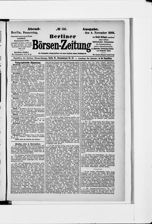 Berliner Börsen-Zeitung vom 04.11.1886