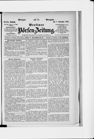 Berliner Börsen-Zeitung on Nov 7, 1886