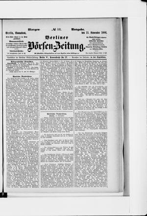 Berliner Börsen-Zeitung vom 13.11.1886