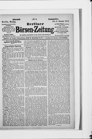 Berliner Börsen-Zeitung vom 03.01.1887