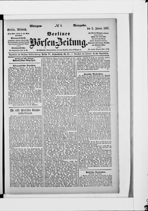 Berliner Börsen-Zeitung vom 05.01.1887