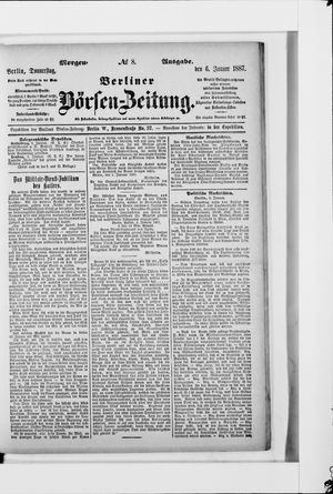 Berliner Börsen-Zeitung vom 06.01.1887