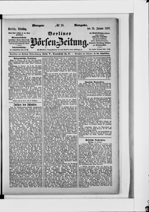 Berliner Börsen-Zeitung on Jan 18, 1887