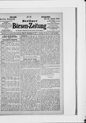 Berliner Börsen-Zeitung vom 22.01.1887