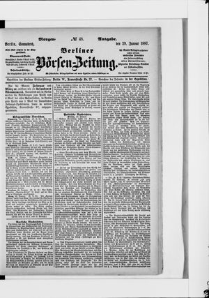 Berliner Börsen-Zeitung on Jan 29, 1887