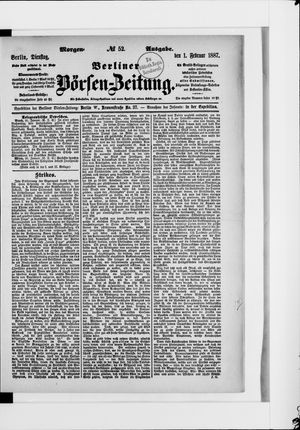 Berliner Börsen-Zeitung vom 01.02.1887