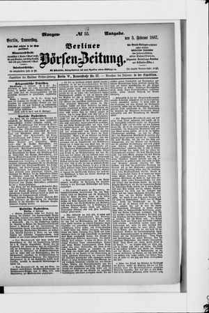 Berliner Börsen-Zeitung vom 03.02.1887