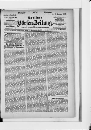 Berliner Börsen-Zeitung vom 05.02.1887