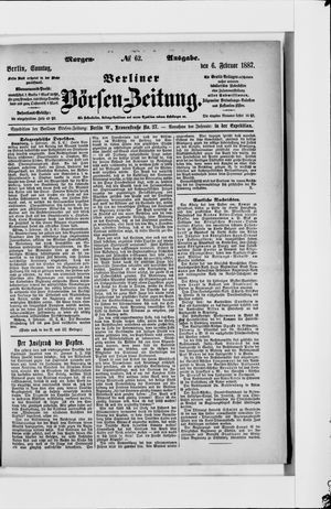 Berliner Börsen-Zeitung on Feb 6, 1887