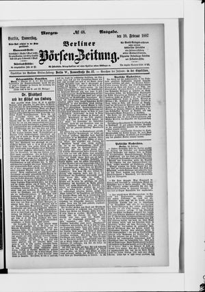 Berliner Börsen-Zeitung vom 10.02.1887