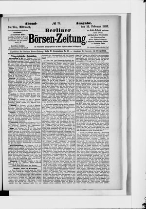 Berliner Börsen-Zeitung vom 16.02.1887