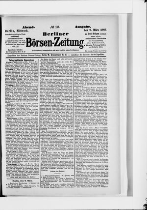 Berliner Börsen-Zeitung vom 09.03.1887