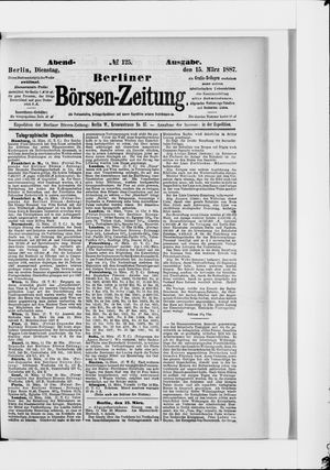 Berliner Börsen-Zeitung vom 15.03.1887