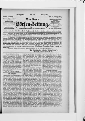 Berliner Börsen-Zeitung vom 27.03.1887