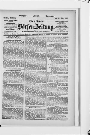 Berliner Börsen-Zeitung vom 30.03.1887