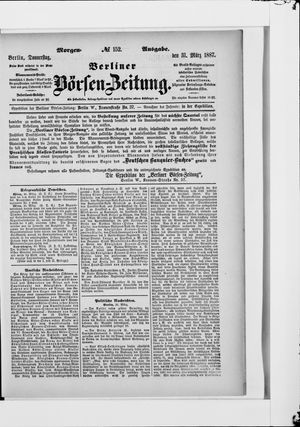 Berliner Börsen-Zeitung vom 31.03.1887