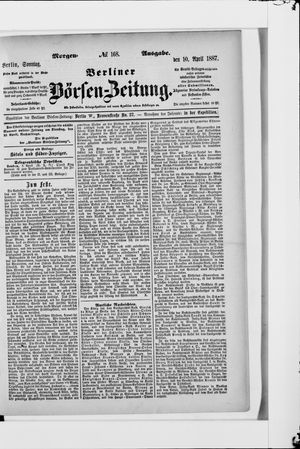 Berliner Börsen-Zeitung vom 09.04.1887