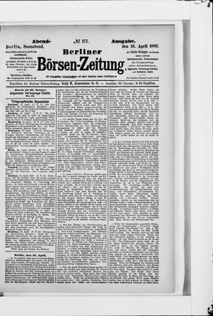 Berliner Börsen-Zeitung on Apr 16, 1887