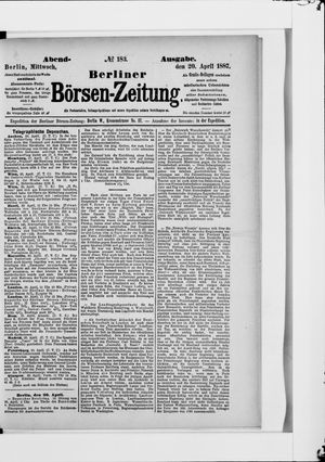 Berliner Börsen-Zeitung on Apr 20, 1887
