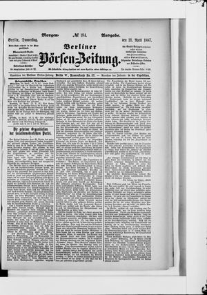 Berliner Börsen-Zeitung vom 21.04.1887