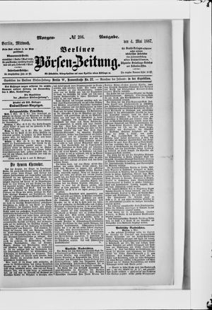 Berliner Börsen-Zeitung vom 04.05.1887
