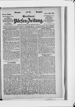 Berliner Börsen-Zeitung on May 6, 1887