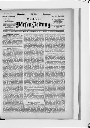 Berliner Börsen-Zeitung vom 12.05.1887