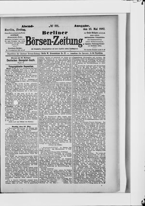 Berliner Börsen-Zeitung vom 13.05.1887
