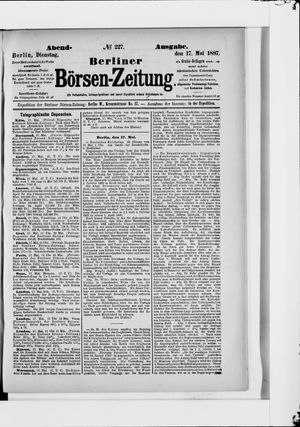 Berliner Börsen-Zeitung on May 17, 1887