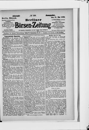 Berliner Börsen-Zeitung vom 18.05.1887
