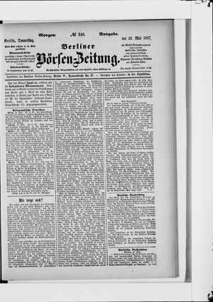 Berliner Börsen-Zeitung on May 26, 1887