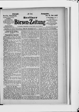 Berliner Börsen-Zeitung vom 28.05.1887