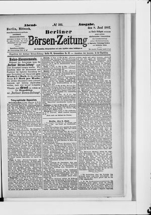 Berliner Börsen-Zeitung vom 08.06.1887