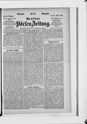 Berliner Börsen-Zeitung vom 10.06.1887