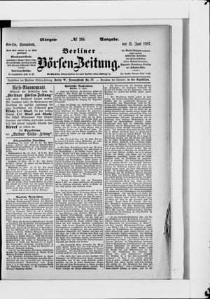 Berliner Börsen-Zeitung on Jun 11, 1887