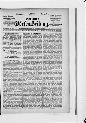 Berliner Börsen-Zeitung on Jun 12, 1887