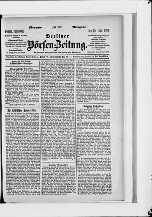 Berliner Börsen-Zeitung vom 15.06.1887