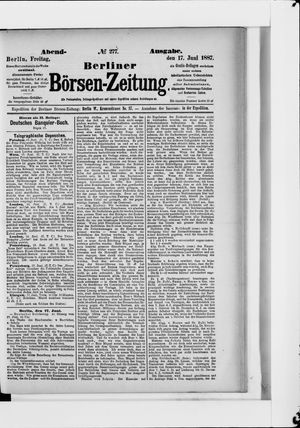 Berliner Börsen-Zeitung vom 17.06.1887