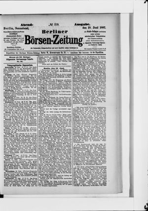 Berliner Börsen-Zeitung vom 18.06.1887