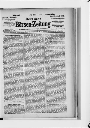 Berliner Börsen-Zeitung vom 22.06.1887