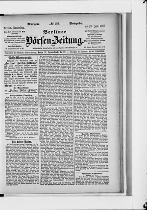 Berliner Börsen-Zeitung vom 23.06.1887