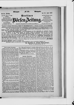 Berliner Börsen-Zeitung vom 24.06.1887
