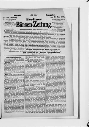 Berliner Börsen-Zeitung vom 28.06.1887