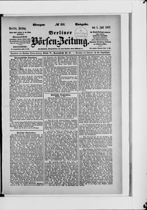 Berliner Börsen-Zeitung on Jul 1, 1887