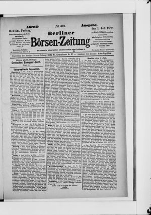 Berliner Börsen-Zeitung on Jul 1, 1887