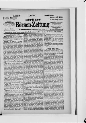 Berliner Börsen-Zeitung vom 06.07.1887