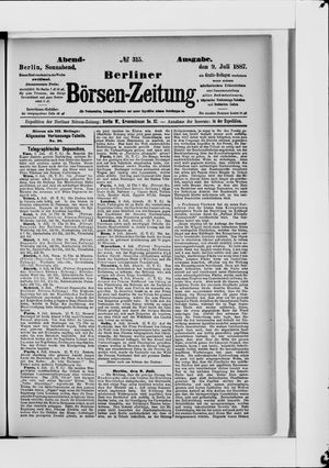 Berliner Börsen-Zeitung vom 09.07.1887
